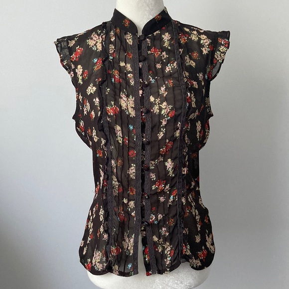 New York & Company Tops - New York & Company Sheer Button Down Top